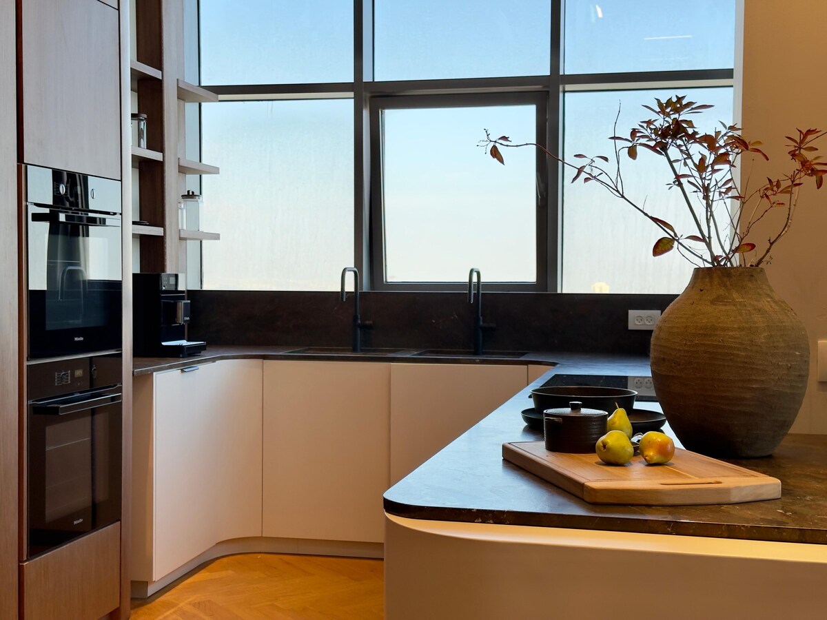 Kitchen counter and window