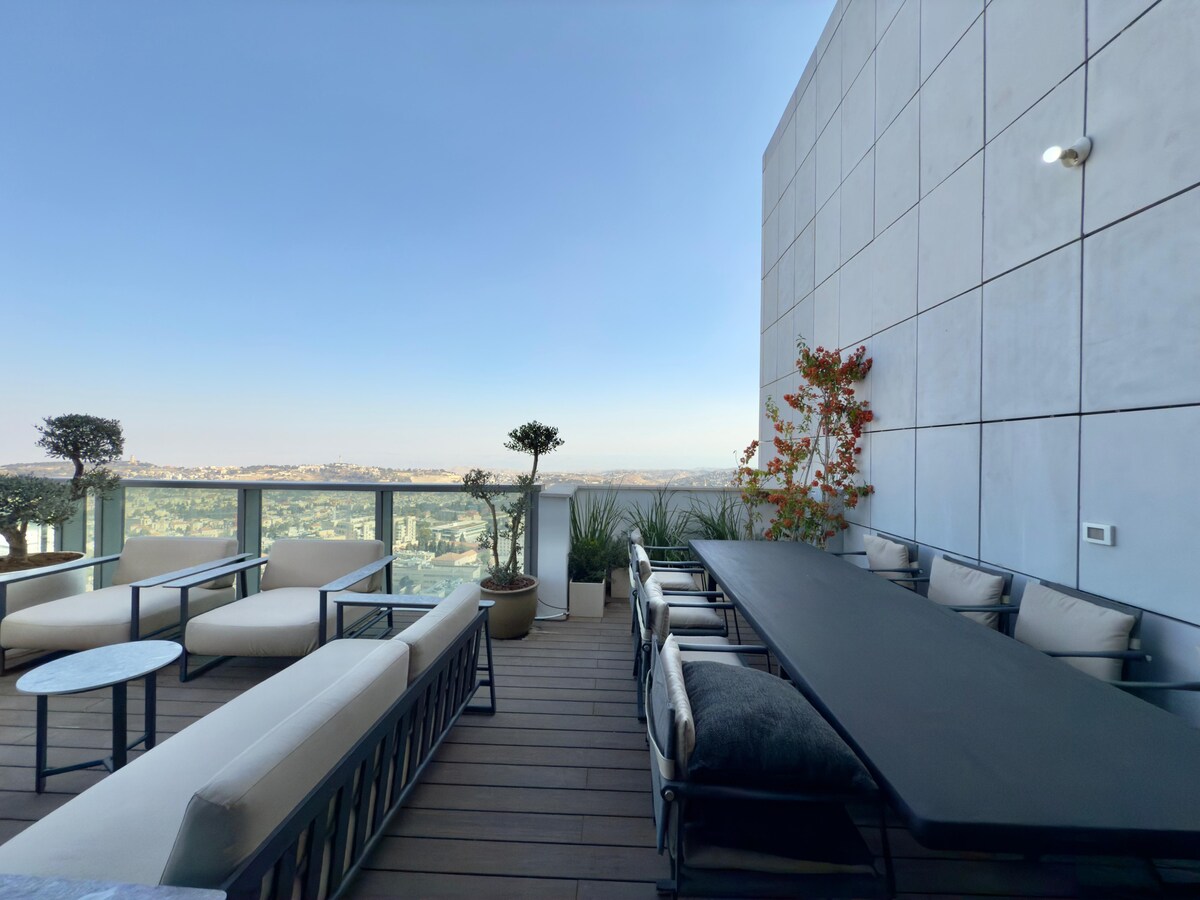 The outdoor dining table